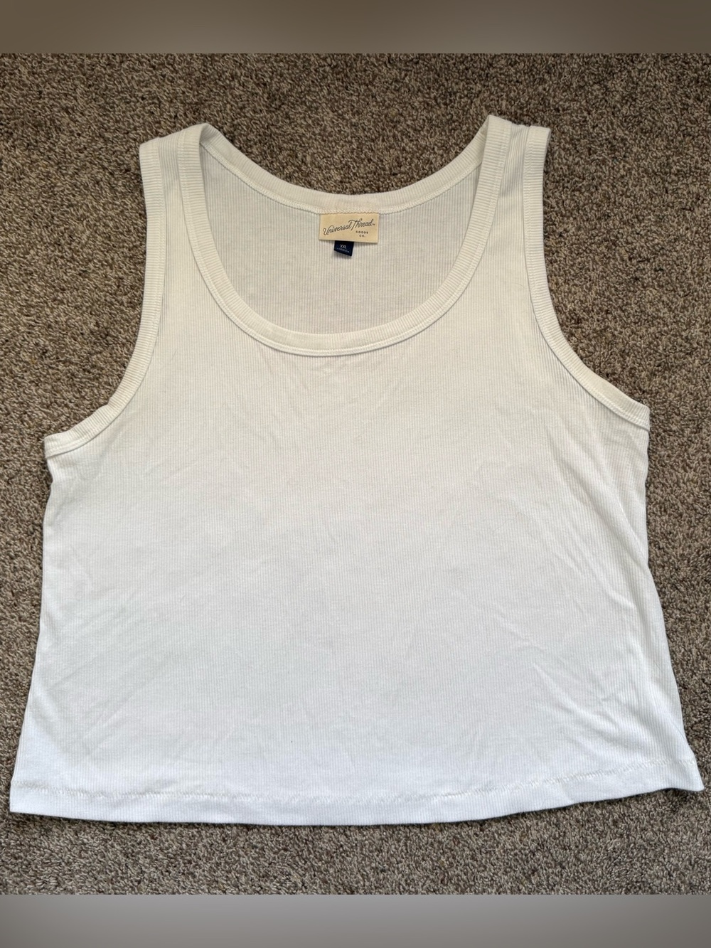 2 Universal Thread White and Black Ribbed Tank Top